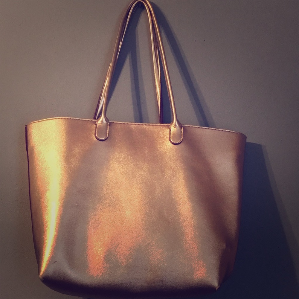 Rose gold pink bag